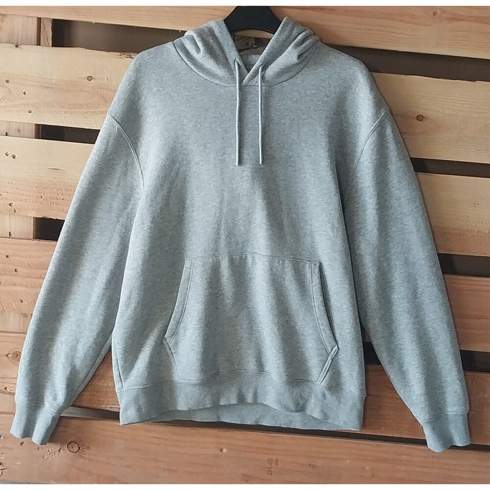 LCKR Pullover Men Medium Hoodie Gray Fleece Inner Sweatshirt Active Leisure Cozy